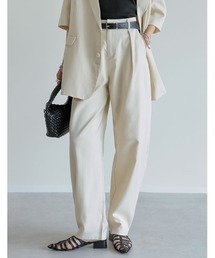 Re:EDIT | [2025 SUMMER COLLECTION][低身長/高身長サイズ有][洗える][セットアップ対応]リネンライクタックバレルレッグパンツ(その他パンツ)