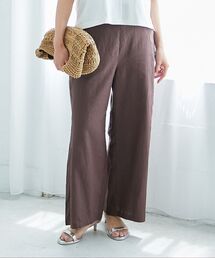 le.coeur blanc | 《夏に向けた快適な1枚》麻ワイドクロップドパンツ(その他パンツ)