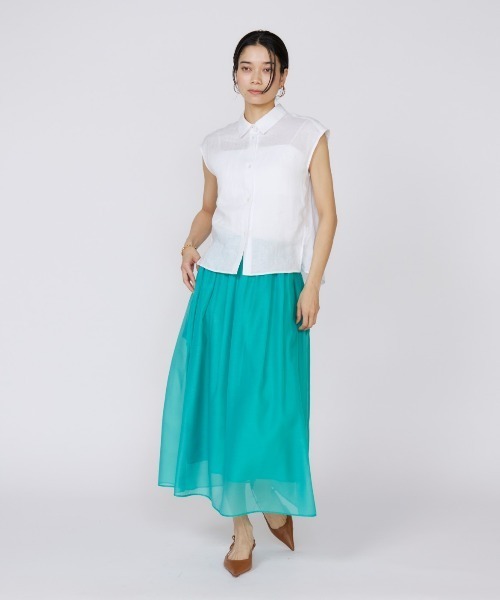 INED（イネド）の「シースルースカート（スカート・レディース・ベージュ/グリーン系その他/ブラック/パープル・11号/9号/7号）」の19枚目の写真