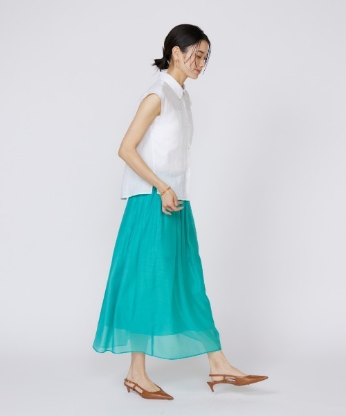 INED（イネド）の「シースルースカート（スカート・レディース・ベージュ/グリーン系その他/ブラック/パープル・11号/9号/7号）」の18枚目の写真