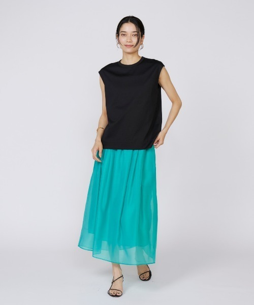 INED（イネド）の「シースルースカート（スカート・レディース・ベージュ/グリーン系その他/ブラック/パープル・11号/9号/7号）」の16枚目の写真