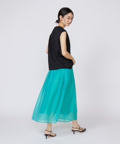 INED（イネド）の「シースルースカート（スカート・レディース・ベージュ/グリーン系その他/ブラック/パープル・11号/9号/7号）」の15枚目の写真