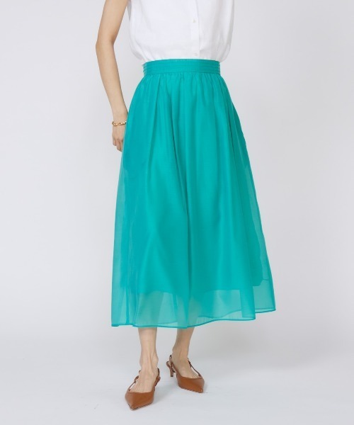 INED（イネド）の「シースルースカート（スカート・レディース・ベージュ/グリーン系その他/ブラック/パープル・11号/9号/7号）」の12枚目の写真