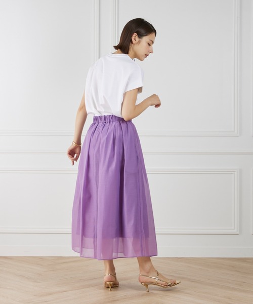 INED（イネド）の「シースルースカート（スカート・レディース・ベージュ/グリーン系その他/ブラック/パープル・11号/9号/7号）」の21枚目の写真