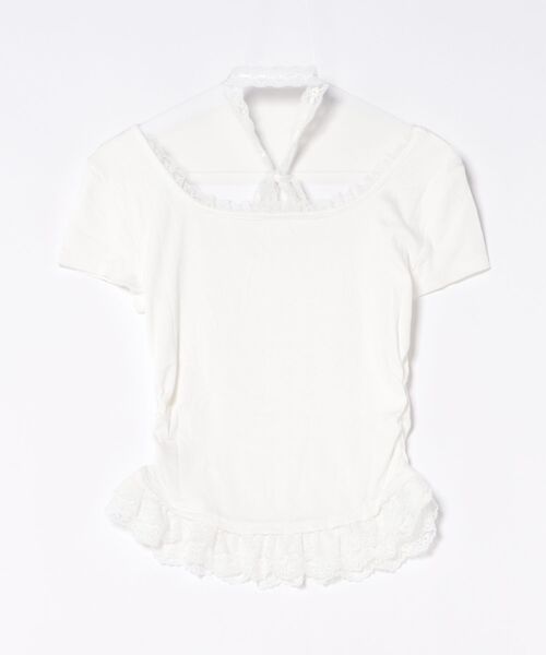 almo（アルモ）の「【LAMPOON】レースストールカットソー（Tシャツ/カットソー・レディース・グレー/ホワイト・MEDIUM）」の3枚目の写真
