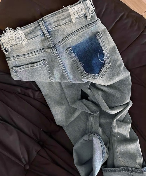 Miniministore（ミニミニストア）の「レースウエストデニムパンツビジューデニム（デニムパンツ・レディース・サックスブルー・S/M/L/XL）」の20枚目の写真