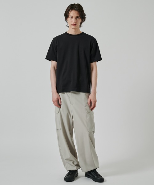 STUDIOUS(ステュディオス)の「【STUDIOUS】HIGH TWIST REGULAR FIT TEE(Tシャツ/カットソー・メンズ・ホワイト/ブラック・1/2/3)」の4枚目の写真