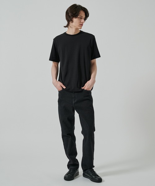 STUDIOUS(ステュディオス)の「【STUDIOUS】HIGH TWIST REGULAR FIT TEE(Tシャツ/カットソー・メンズ・ホワイト/ブラック・1/2/3)」の6枚目の写真
