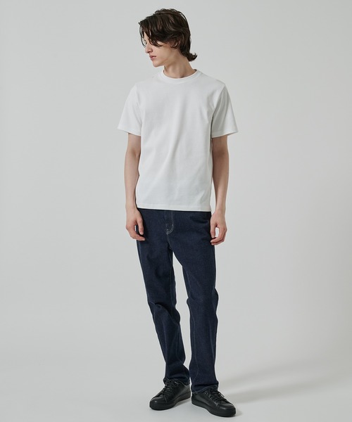 STUDIOUS(ステュディオス)の「【STUDIOUS】HIGH TWIST REGULAR FIT TEE(Tシャツ/カットソー・メンズ・ホワイト/ブラック・1/2/3)」の5枚目の写真