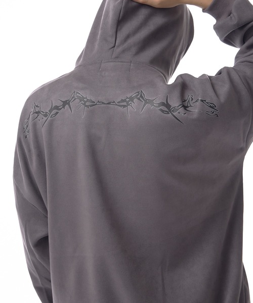 Theater code(シアターコード)の「neck chain design pullover parka / ネックチェーンデザイン プルオーバーパーカー(パーカー・メンズ・ブラック/グレー・3/2)」の14枚目の写真