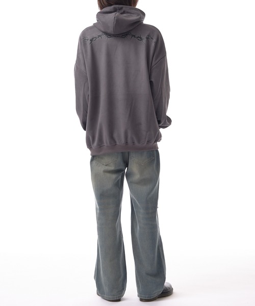 Theater code(シアターコード)の「neck chain design pullover parka / ネックチェーンデザイン プルオーバーパーカー(パーカー・メンズ・ブラック/グレー・3/2)」の20枚目の写真
