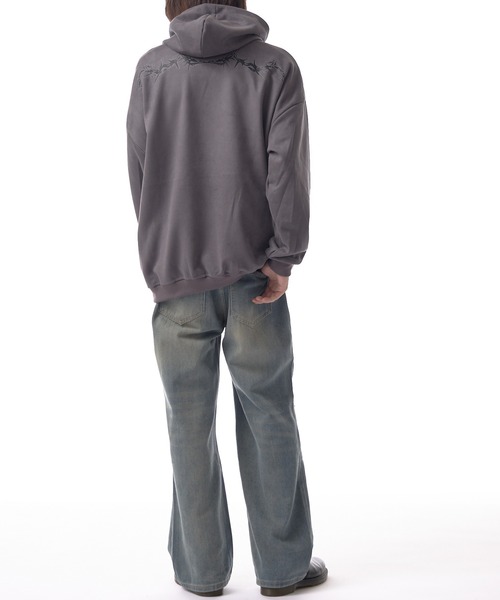 Theater code(シアターコード)の「neck chain design pullover parka / ネックチェーンデザイン プルオーバーパーカー(パーカー・メンズ・ブラック/グレー・3/2)」の21枚目の写真