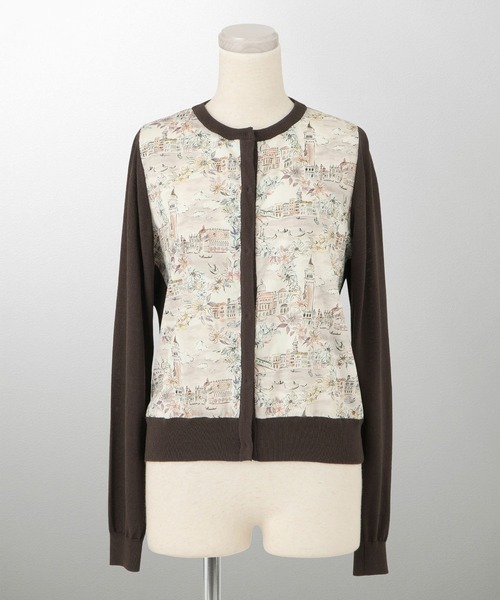 HUIT bouquet（ユイット）の「ニット カーディガン Made with Liberty Fabric HUIT（カーディガン/ボレロ・レディース・ブラウン/ブラック/チャコール・M）」の21枚目の写真
