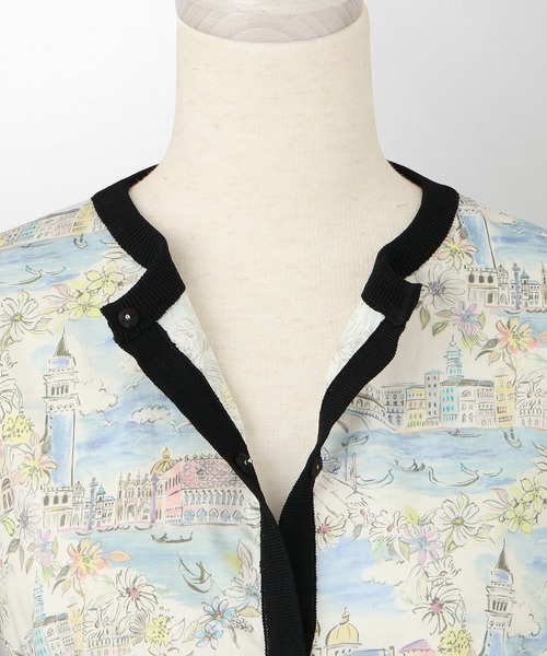 HUIT bouquet（ユイット）の「ニット カーディガン Made with Liberty Fabric HUIT（カーディガン/ボレロ・レディース・ブラウン/ブラック/チャコール・M）」の12枚目の写真