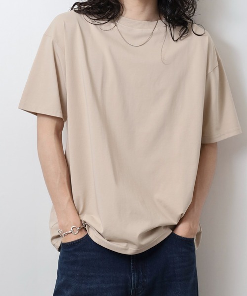 FUNALIVE(ファンアライブ)の「持続冷感 無地 半袖 Tシャツ(Tシャツ/カットソー・メンズ・ブラック/カーキ/ベージュ/ネイビー・L/LL/M)」の1枚目の写真