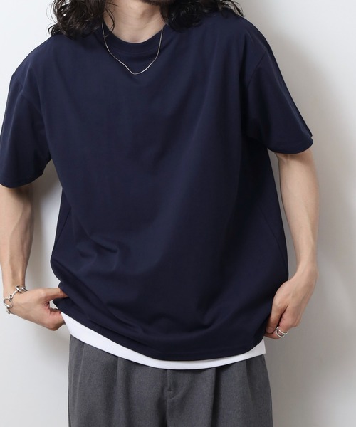 FUNALIVE(ファンアライブ)の「持続冷感 無地 半袖 Tシャツ(Tシャツ/カットソー・メンズ・ブラック/カーキ/ベージュ/ネイビー・L/LL/M)」の21枚目の写真