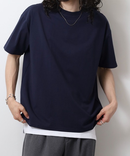 FUNALIVE(ファンアライブ)の「持続冷感 無地 半袖 Tシャツ(Tシャツ/カットソー・メンズ・ブラック/カーキ/ベージュ/ネイビー・L/LL/M)」の20枚目の写真