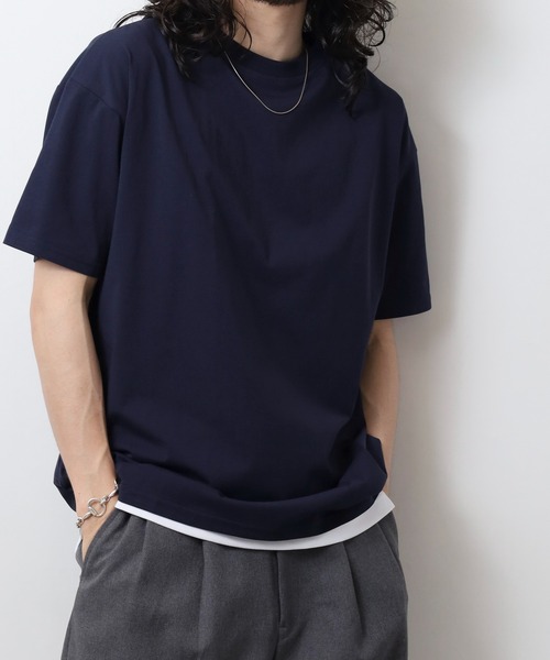 FUNALIVE(ファンアライブ)の「持続冷感 無地 半袖 Tシャツ(Tシャツ/カットソー・メンズ・ブラック/カーキ/ベージュ/ネイビー・L/LL/M)」の19枚目の写真