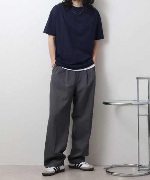 FUNALIVE(ファンアライブ)の「持続冷感 無地 半袖 Tシャツ(Tシャツ/カットソー・メンズ・ブラック/カーキ/ベージュ/ネイビー・L/LL/M)」の18枚目の写真