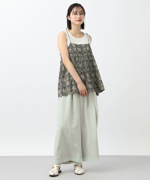 studio CLIP(スタディオクリップ)の「《natural by clip》コットンレーヨンギャザーキャミブラウス(キャミソール・レディース・ネイビー/ブラック・FREE)」の13枚目の写真