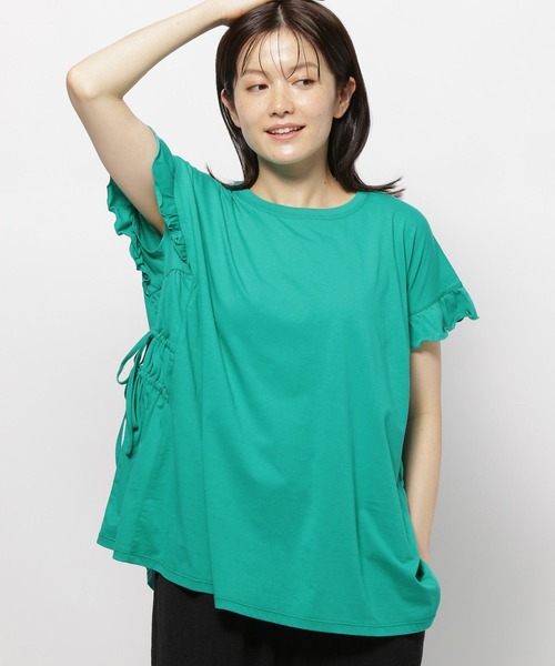 トップス nico セール】サイドシャーリングフリルプルオーバー（Tシャツ