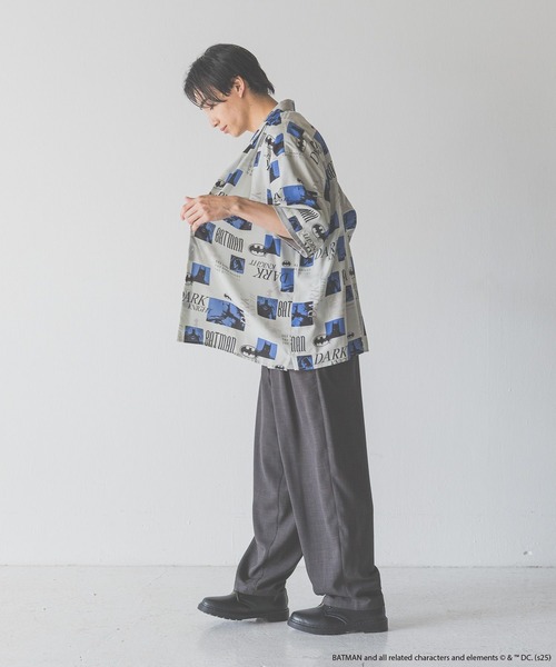 LOWRYS FARM（ローリーズファーム）の「ＢＡＴＭＡＮ／ＳＨＳＳ　 490856（シャツ/ブラウス・メンズ・ブラック/グレー・MEDIUM/LARGE）」の10枚目の写真