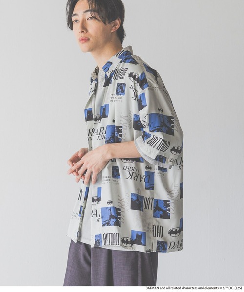 LOWRYS FARM（ローリーズファーム）の「ＢＡＴＭＡＮ／ＳＨＳＳ　 490856（シャツ/ブラウス・メンズ・ブラック/グレー・MEDIUM/LARGE）」の7枚目の写真