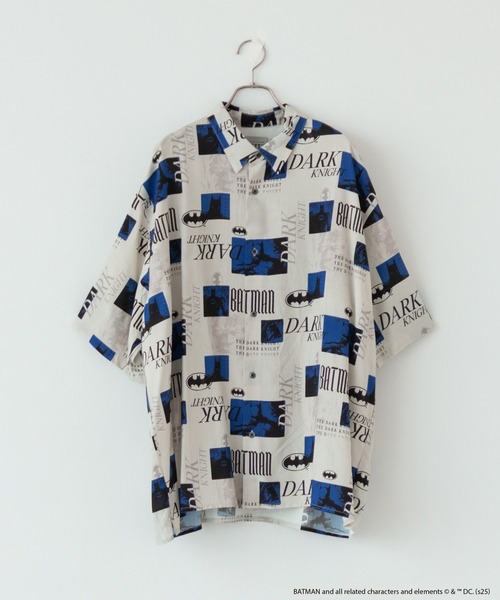 LOWRYS FARM（ローリーズファーム）の「ＢＡＴＭＡＮ／ＳＨＳＳ　 490856（シャツ/ブラウス・メンズ・ブラック/グレー・MEDIUM/LARGE）」の5枚目の写真