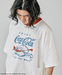 【Coca-Cola/BAYFLOW】USAコットンリンガー半袖Tシャツ