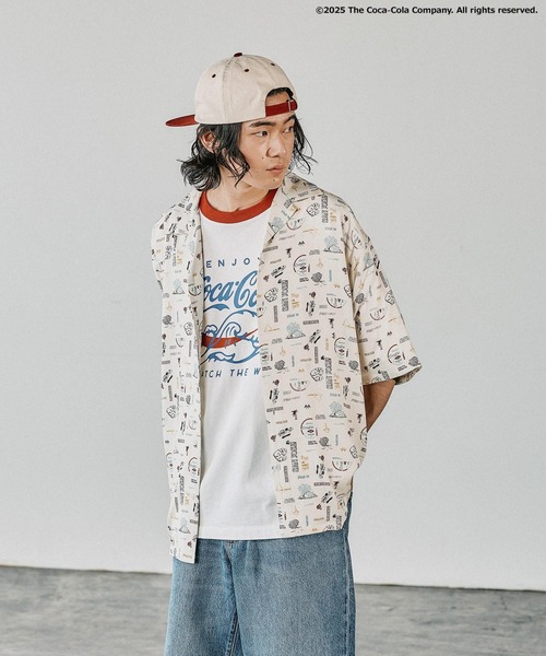 Coca Cola（コカコーラ）の「【Coca-Cola／BAYFLOW】USAコットンリンガー半袖Tシャツ（Tシャツ/カットソー・メンズ・ネイビー/オフホワイト・MEDIUM/LARGE）」の5枚目の写真