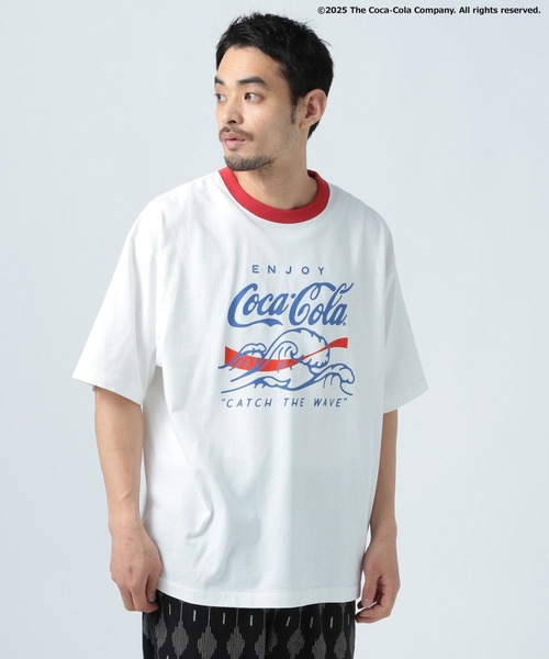 Coca Cola（コカコーラ）の「【Coca-Cola／BAYFLOW】USAコットンリンガー半袖Tシャツ（Tシャツ/カットソー・メンズ・ネイビー/オフホワイト・MEDIUM/LARGE）」の17枚目の写真