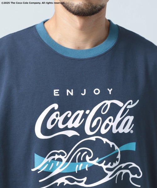 Coca Cola（コカコーラ）の「【Coca-Cola／BAYFLOW】USAコットンリンガー半袖Tシャツ（Tシャツ/カットソー・メンズ・ネイビー/オフホワイト・MEDIUM/LARGE）」の10枚目の写真