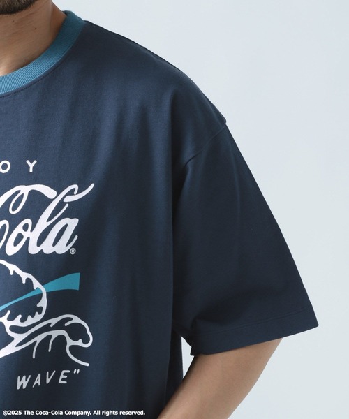 Coca Cola（コカコーラ）の「【Coca-Cola／BAYFLOW】USAコットンリンガー半袖Tシャツ（Tシャツ/カットソー・メンズ・ネイビー/オフホワイト・MEDIUM/LARGE）」の9枚目の写真