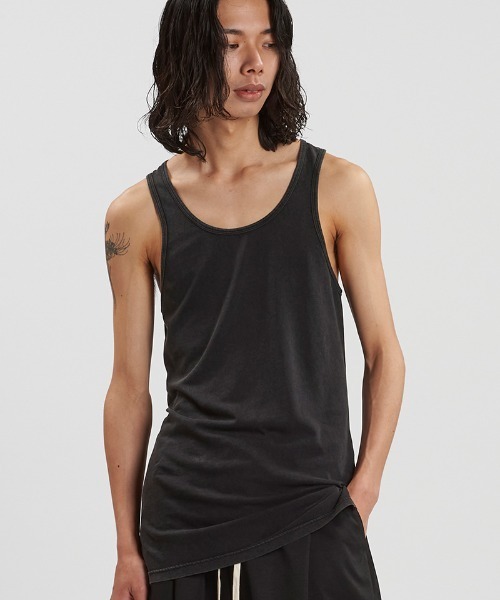 NO ID.（ノーアイディ）の「mta577-ｻｲﾄﾞｽﾘｯﾄﾛﾝｸﾞﾀﾝｸﾄｯﾌﾟ（タンクトップ・メンズ・グレー/ブラック/ホワイト・1/2）」の3枚目の写真