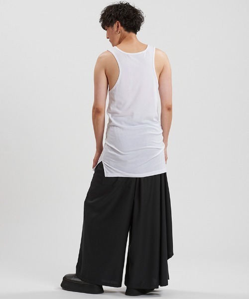 NO ID.（ノーアイディ）の「mta577-ｻｲﾄﾞｽﾘｯﾄﾛﾝｸﾞﾀﾝｸﾄｯﾌﾟ（タンクトップ・メンズ・グレー/ブラック/ホワイト・1/2）」の13枚目の写真