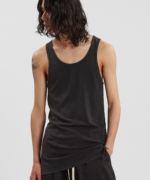 NO ID.（ノーアイディ）の「mta577-ｻｲﾄﾞｽﾘｯﾄﾛﾝｸﾞﾀﾝｸﾄｯﾌﾟ（タンクトップ・メンズ・グレー/ブラック/ホワイト・1/2）」の14枚目の写真
