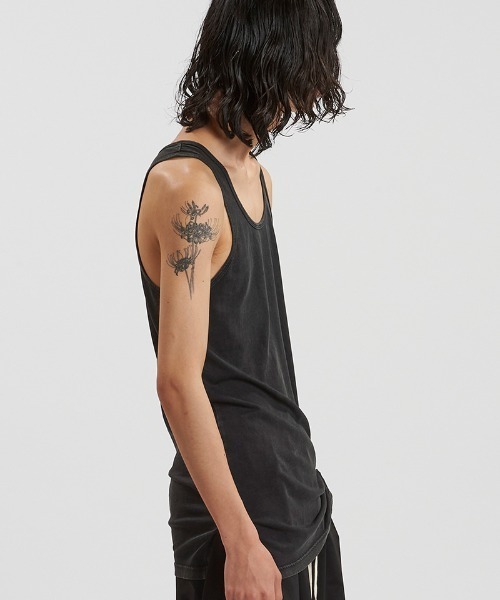 NO ID.（ノーアイディ）の「mta577-ｻｲﾄﾞｽﾘｯﾄﾛﾝｸﾞﾀﾝｸﾄｯﾌﾟ（タンクトップ・メンズ・グレー/ブラック/ホワイト・1/2）」の15枚目の写真