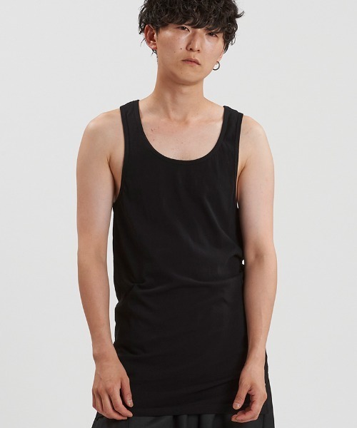 NO ID.（ノーアイディ）の「mta577-ｻｲﾄﾞｽﾘｯﾄﾛﾝｸﾞﾀﾝｸﾄｯﾌﾟ（タンクトップ・メンズ・グレー/ブラック/ホワイト・1/2）」の18枚目の写真