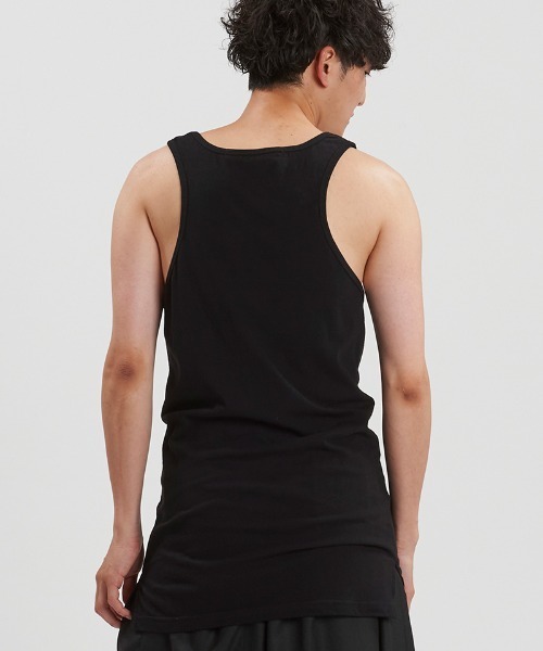 NO ID.（ノーアイディ）の「mta577-ｻｲﾄﾞｽﾘｯﾄﾛﾝｸﾞﾀﾝｸﾄｯﾌﾟ（タンクトップ・メンズ・グレー/ブラック/ホワイト・1/2）」の20枚目の写真