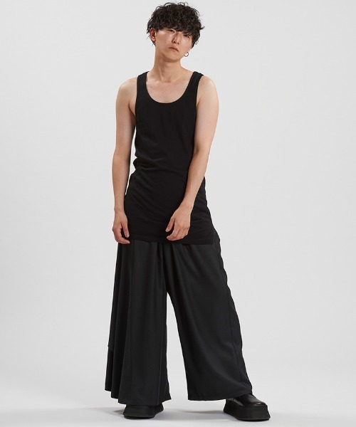 NO ID.（ノーアイディ）の「mta577-ｻｲﾄﾞｽﾘｯﾄﾛﾝｸﾞﾀﾝｸﾄｯﾌﾟ（タンクトップ・メンズ・グレー/ブラック/ホワイト・1/2）」の21枚目の写真