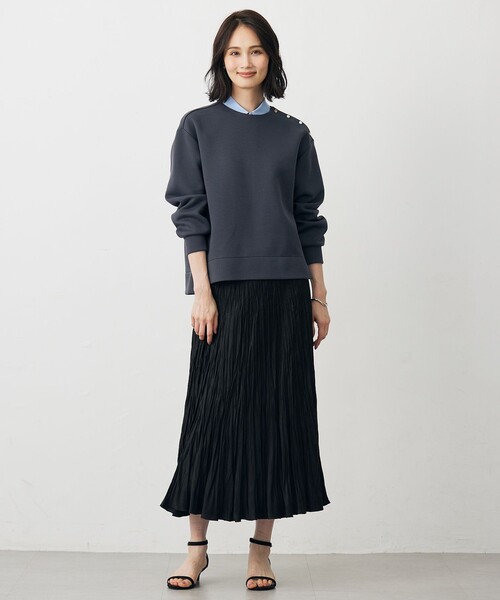 J.PRESS(ジェイプレス)の「ダンボールジャージー プルオーバー(Tシャツ/カットソー・レディース・ライトグレー系/グレー系/ブラック系/オレンジ系・MEDIUM/LARGE)」の13枚目の写真