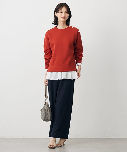 J.PRESS(ジェイプレス)の「ダンボールジャージー プルオーバー(Tシャツ/カットソー・レディース・ライトグレー系/グレー系/ブラック系/オレンジ系・MEDIUM/LARGE)」の15枚目の写真