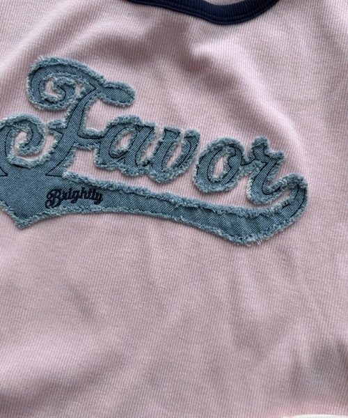 AS KNOW AS plus(アズノゥアズプラス)の「●アソートデザイン リンガーリブ半袖Tシャツ(刺繍・はりつけワッペン)(Tシャツ/カットソー・レディース・ホワイト系/グレー系/ブラック系/ピンク系・FREE)」の16枚目の写真