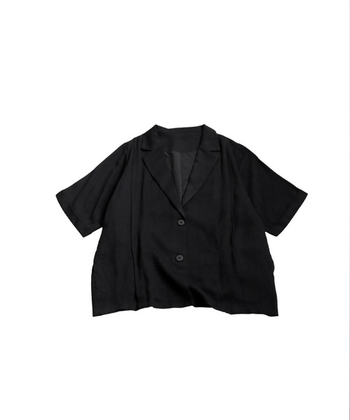 antiqua(アンティカ)の「タックショートスリーブジャケット(その他アウター・レディース・ブラック/ナチュラル・ONESIZE)」の17枚目の写真
