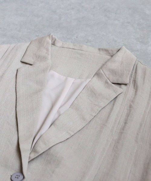 antiqua(アンティカ)の「タックショートスリーブジャケット(その他アウター・レディース・ブラック/ナチュラル・ONESIZE)」の19枚目の写真