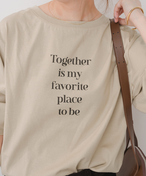 Spick & Span（スピックアンドスパン）の「ボートネックシルケットロゴロンTEE（Tシャツ/カットソー・レディース・ホワイト/ベージュ・FREE）」の15枚目の写真