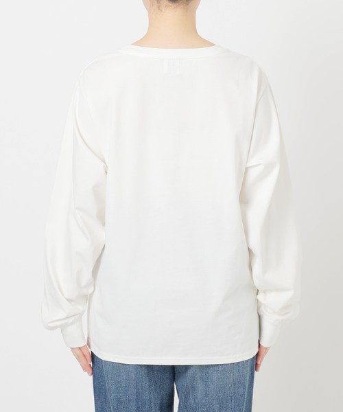 Spick & Span（スピックアンドスパン）の「ボートネックシルケットロゴロンTEE（Tシャツ/カットソー・レディース・ホワイト/ベージュ・FREE）」の20枚目の写真