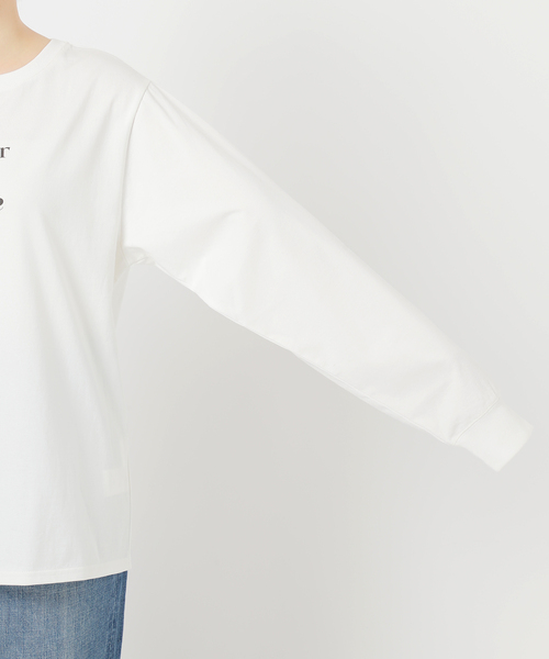 Spick & Span（スピックアンドスパン）の「ボートネックシルケットロゴロンTEE（Tシャツ/カットソー・レディース・ホワイト/ベージュ・FREE）」の22枚目の写真