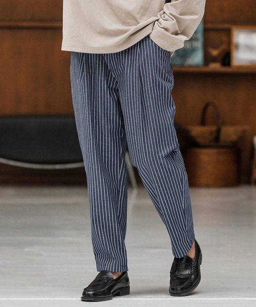 CAMBIO（カンビオ）の「mp13868-ストライプテーパードデニムパンツ（デニムパンツ・メンズ・ブルー/ブラック/ネイビー・S/M/L）」の12枚目の写真