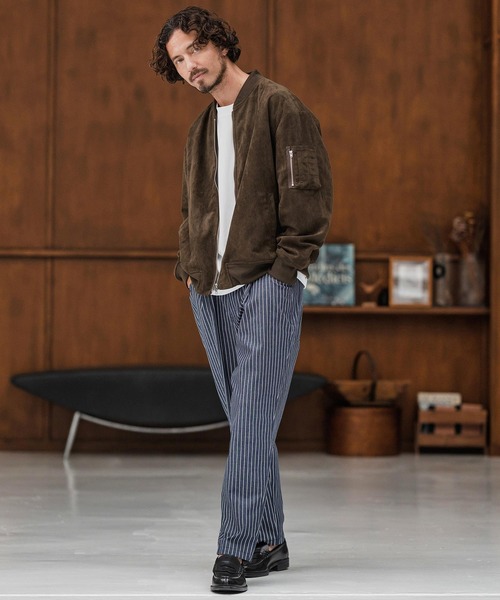 CAMBIO（カンビオ）の「mp13868-ストライプテーパードデニムパンツ（デニムパンツ・メンズ・ブルー/ブラック/ネイビー・S/M/L）」の15枚目の写真